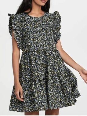 English Factory Women's Floral Ruffled Babydoll Dress - XS